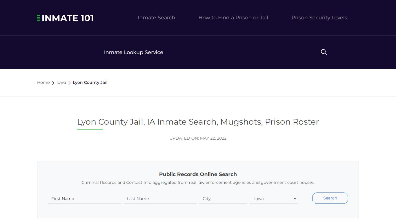 Lyon County Jail, IA Inmate Search, Mugshots, Prison Roster